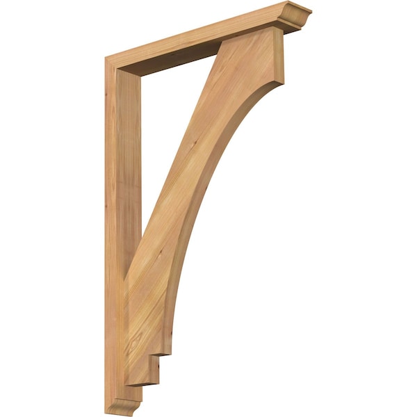 Ekena Millwork Imperial Traditional Smooth Bracket w/ Offset Brace, Western Red Cedar, 3 1/2"W x 22"D x 34"H BKT0402X22X34IMP01SWR - main